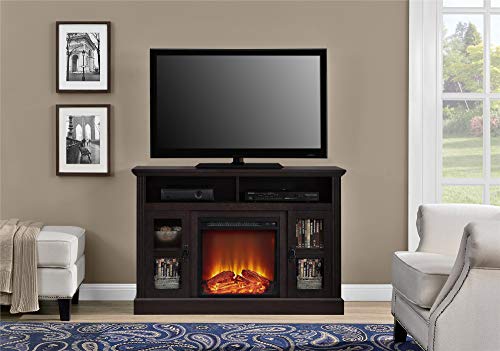 Dove Gray Fireplace TV Stand for TVs up to 50 Inch S78801