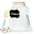 5 Pack 128oz Glass Jar with Airtight Lids, 1 Gallon Wide Mouth Glass Mason Jar P903067