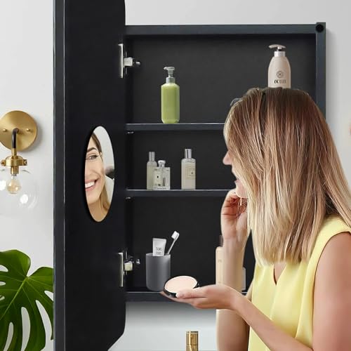 Frameless Beveled Medicine Cabinet Mirror with Storage L322413