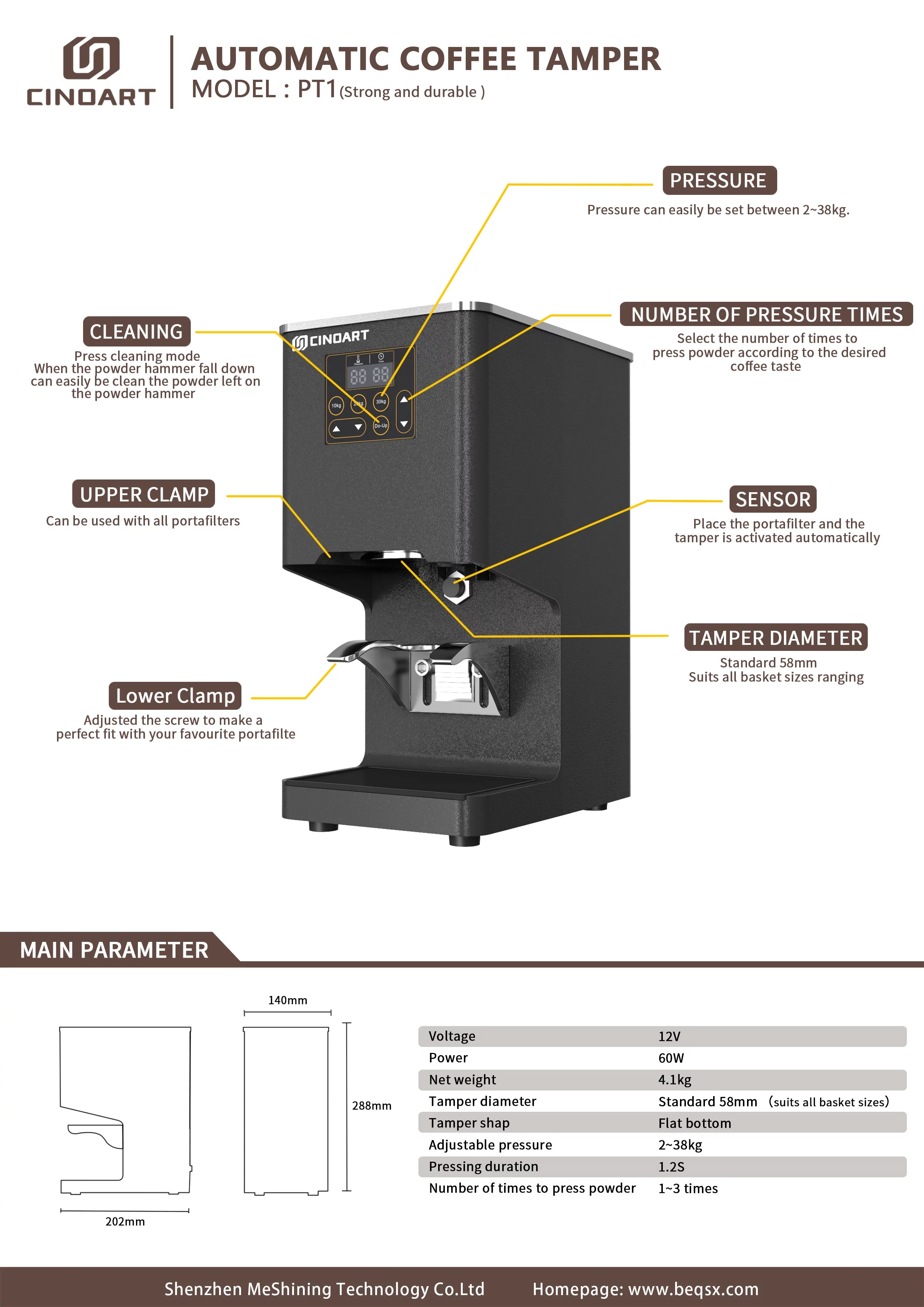 58mm Electric Coffee Tamper Machine I23879
