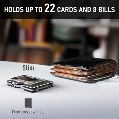 Matte Black Slim RFID Blocking Front Pocket Wallet Q904387