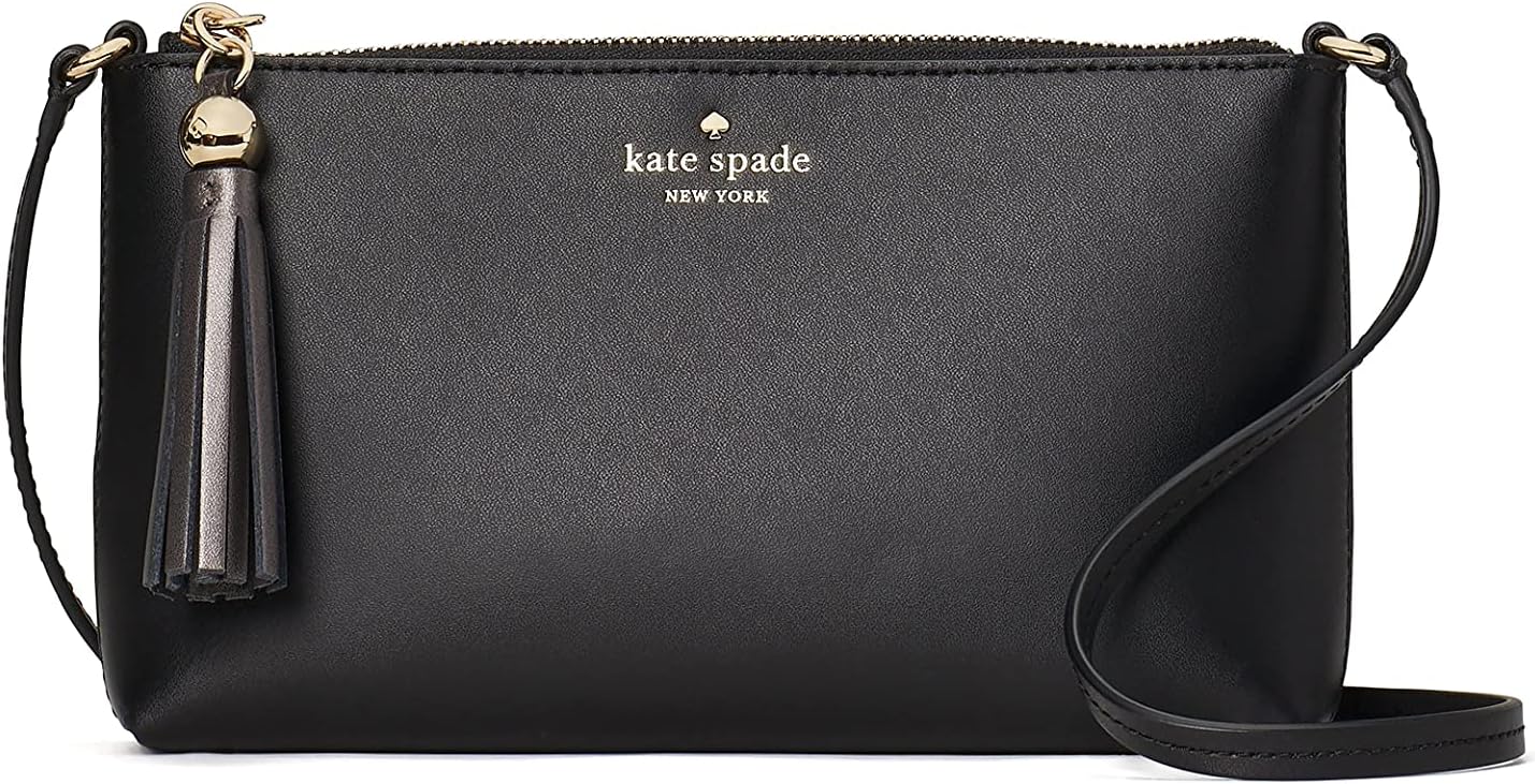 Black Leather Crossbody Bag O893