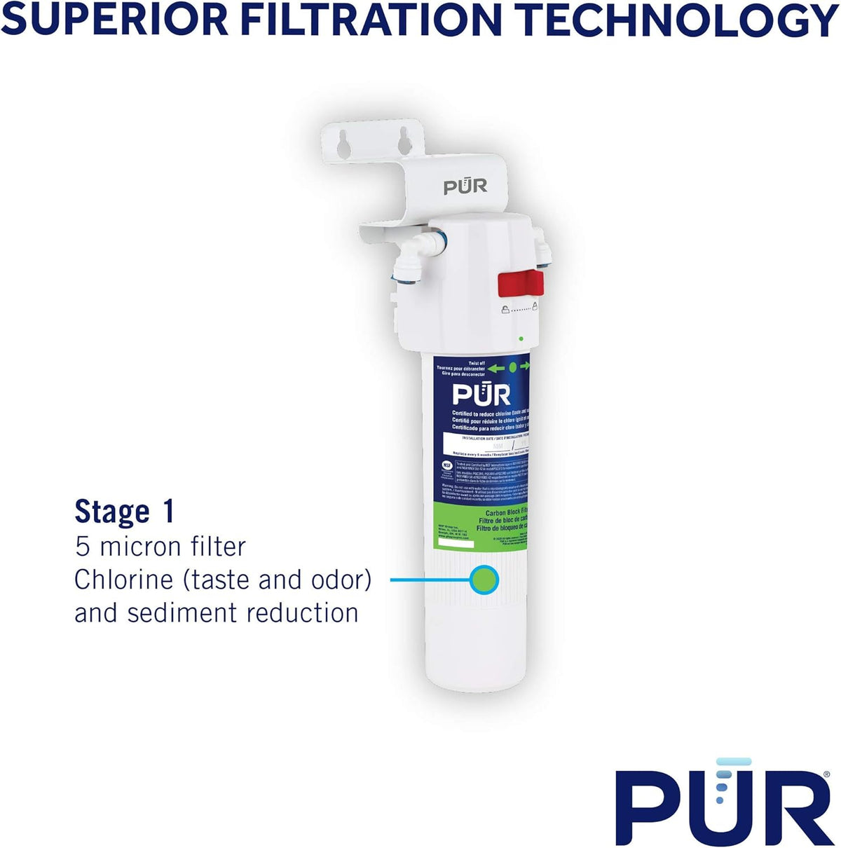 White Pack of 2 Water Filtration System Q3071