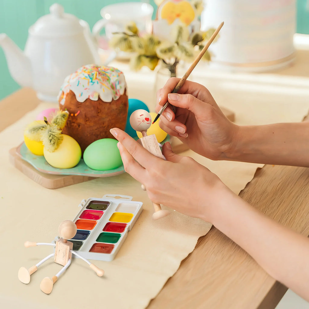 Unfinished Wooden Dolls Educational Craft Toys X6252