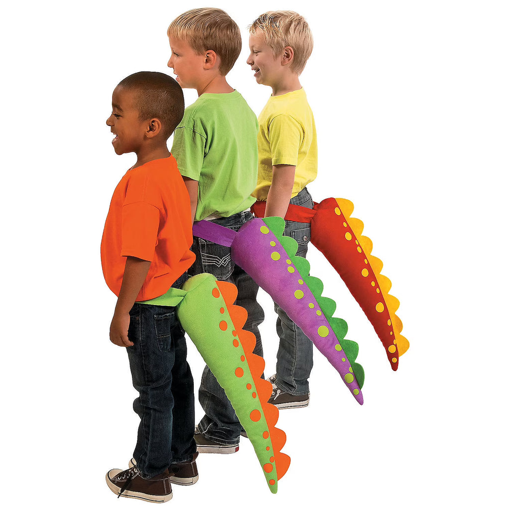 22" Multi-color Plush Dinosaur Costume Tails (6 Set) W21236