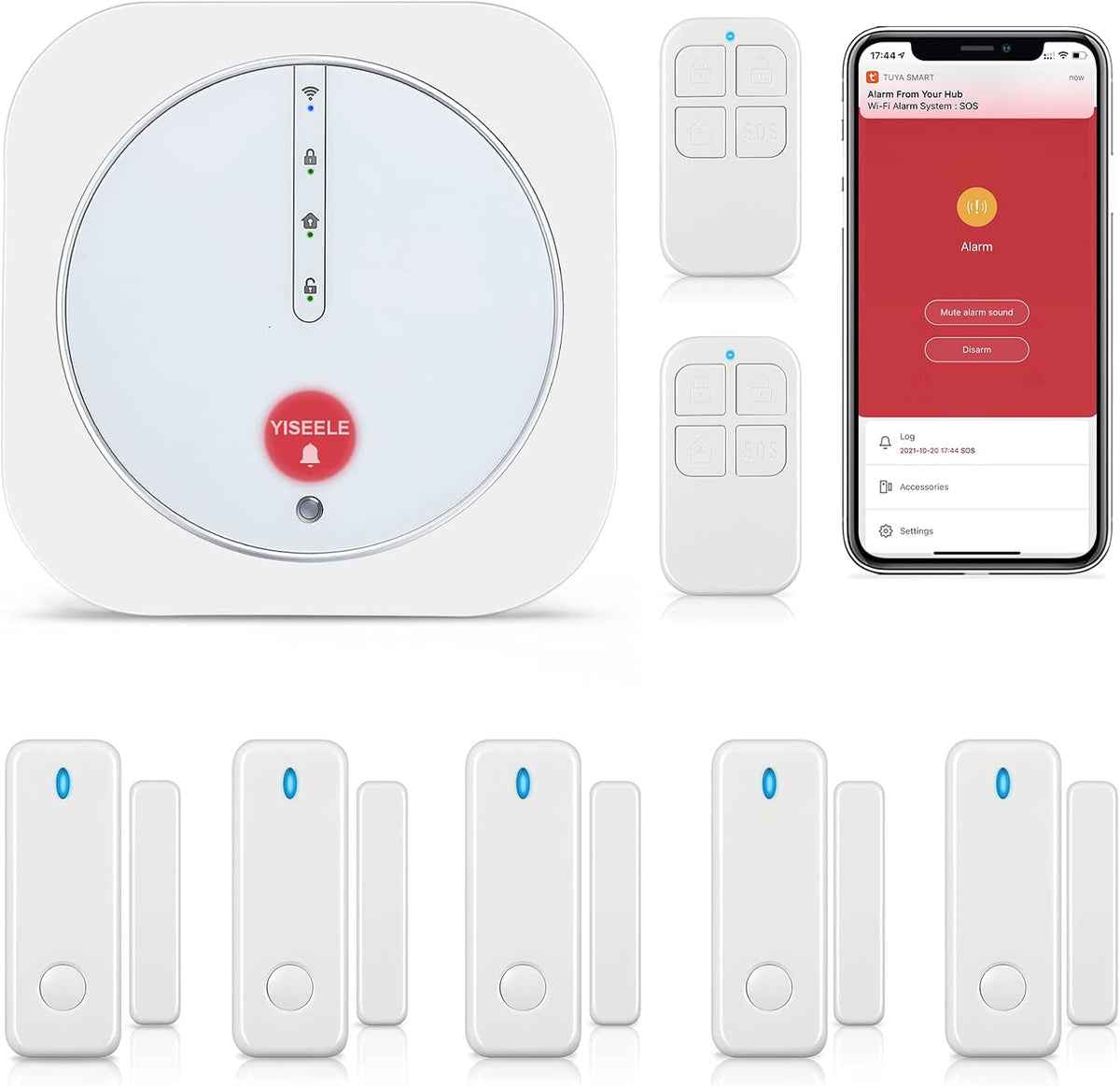 Wireless 9-Piece Home Security System with WiFi Y377515