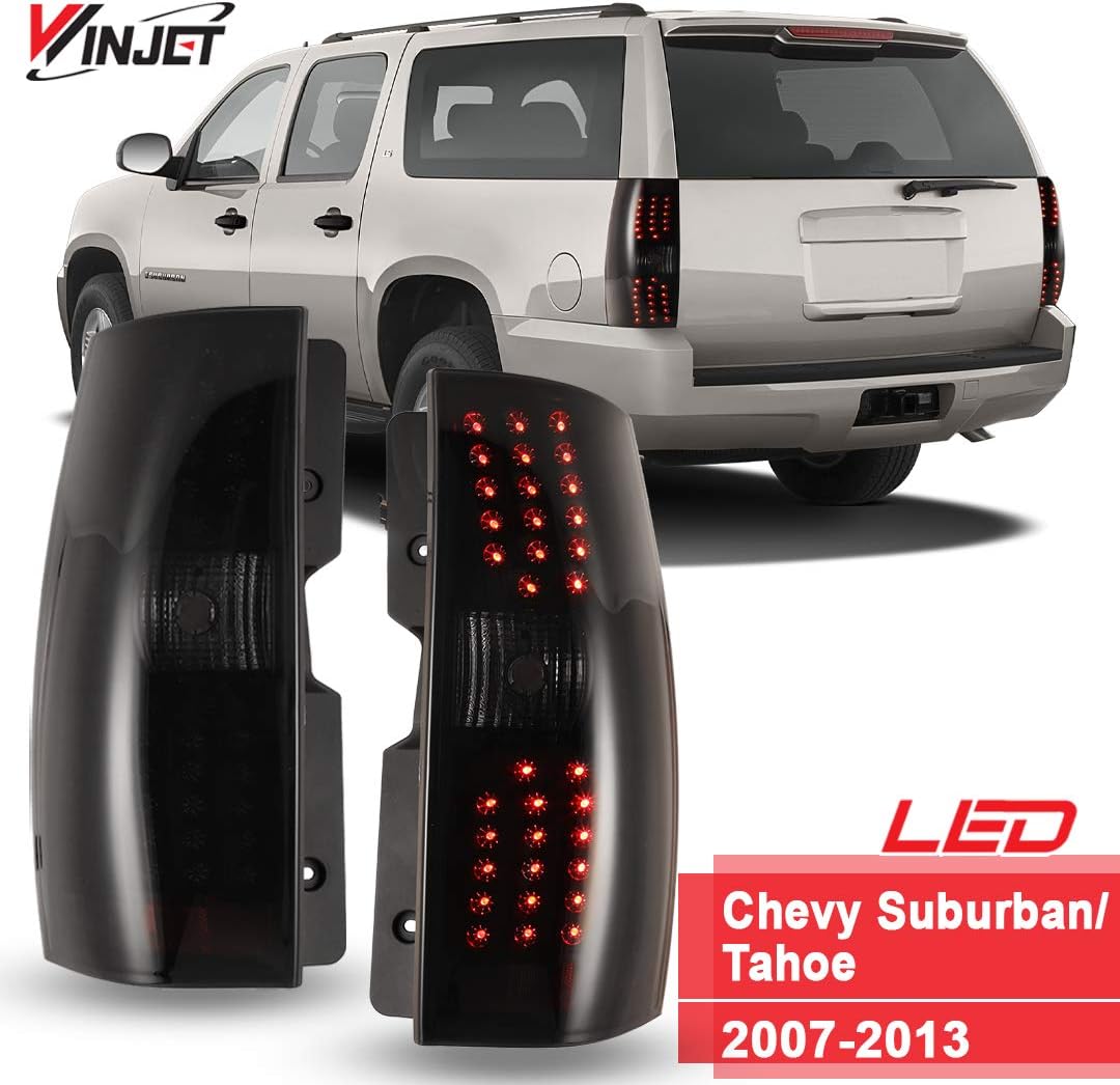 Chrome Housing Red Lens LED Tail Light S6914