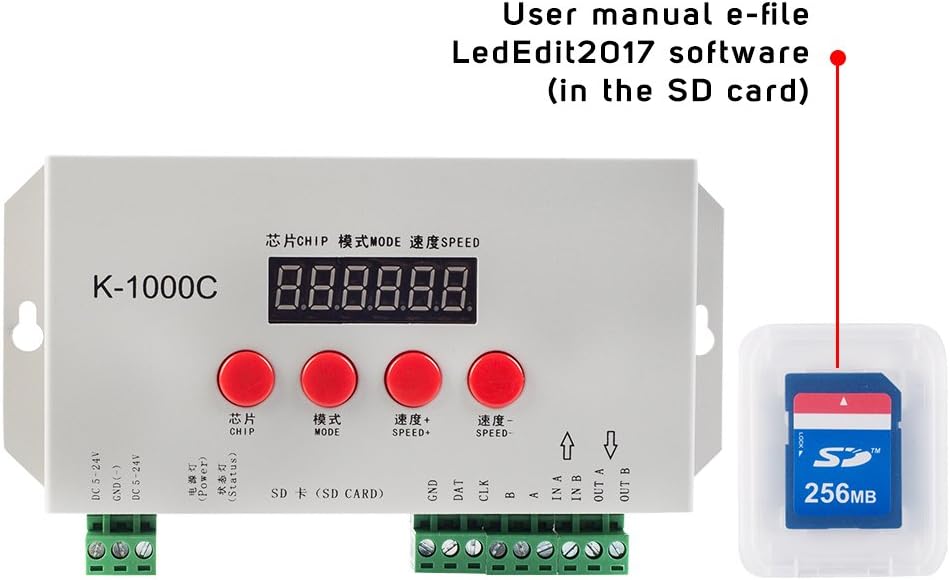 1536 Pixels Addressable Programmable LED Strip Controller with SD Card X581