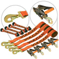 8-Point Roll Back Vehicle Tie Down Kit with Snap Hooks, Set of 4 O542552
