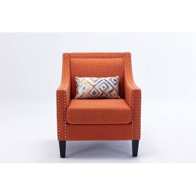 Orange Linen Armchair O428168