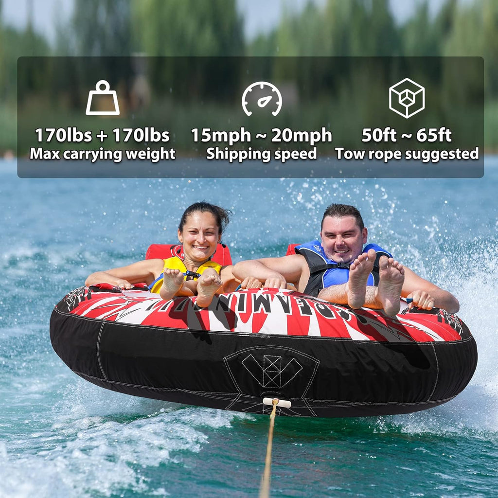 2 Person Towable Inflatable Boat Tube F84708