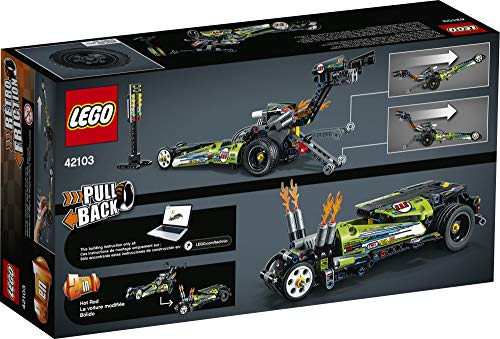 LEGO Technic Dragster Pull-Back Racing Toy Building Kit (225 Pieces) B512