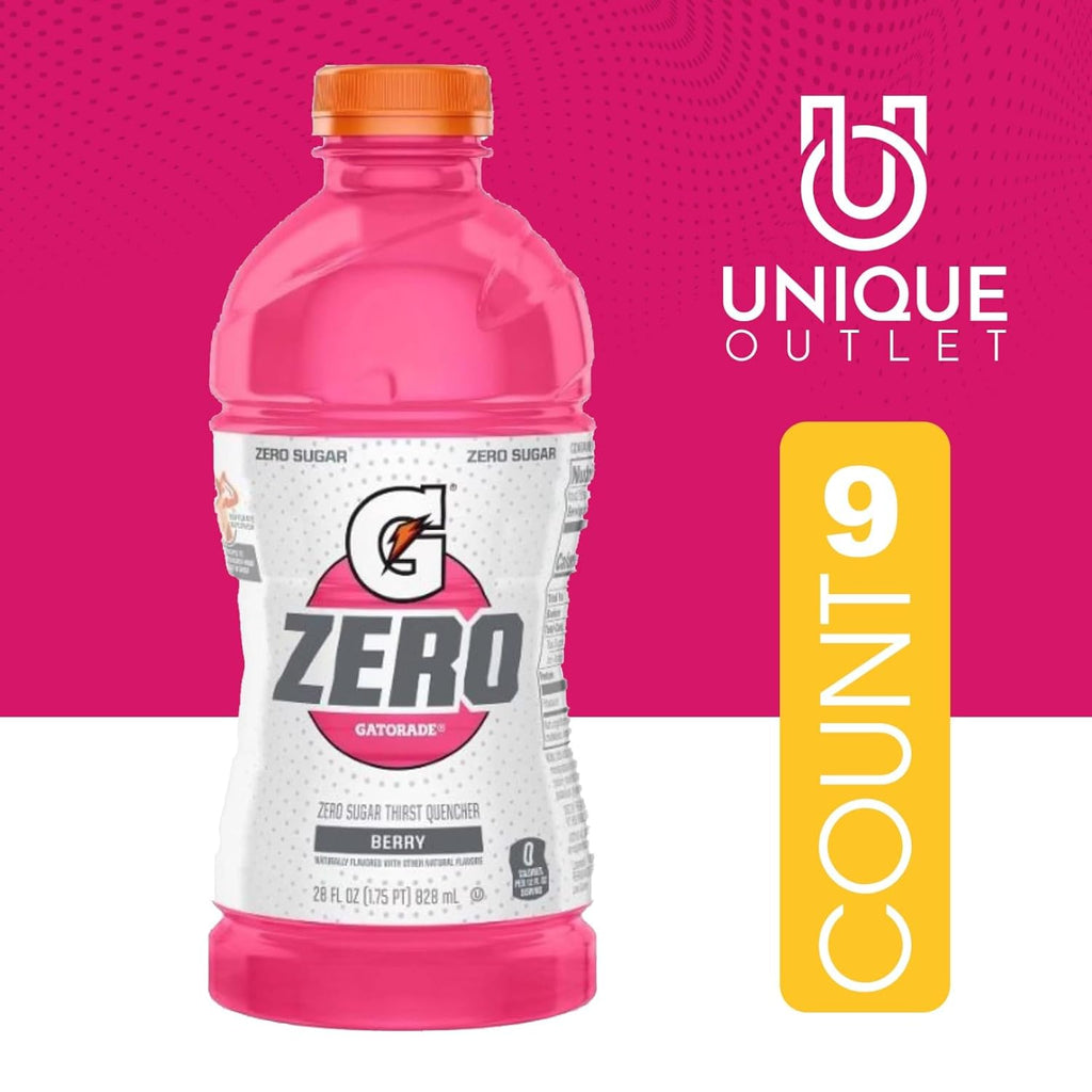 9-Pack Berry Electrolyte Enhanced Sports Drink 28 fl oz Plastic Bottle F37968