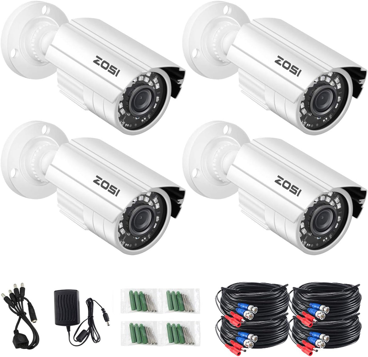 4CH NVR with 4pcs 1080p Rechargeable Wire-Free Outdoor Security Camera System W649