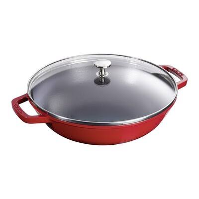 Cast Iron Wok with Lid S3184