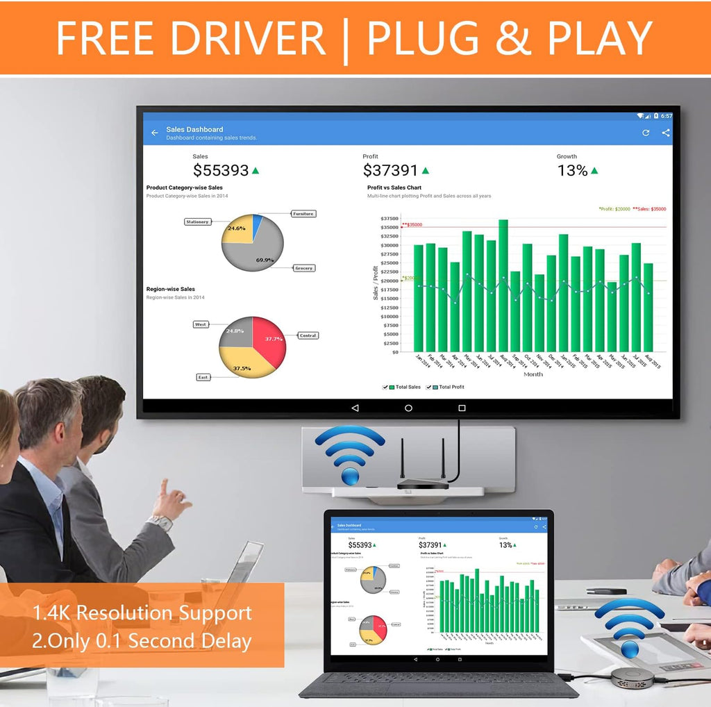 Wireless HDMI Transmitter and Receiver 4K@30Hz D338456