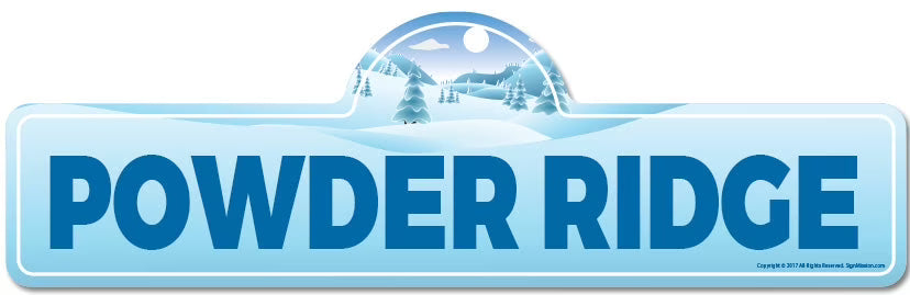 Powder Ridge Street Sign Indoor Outdoor Ski Décor Z105502