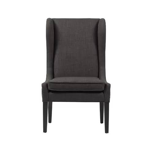 Charcoal Polyester Wingback Chair L724