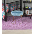 Blue Accent Vanity Stool D77842