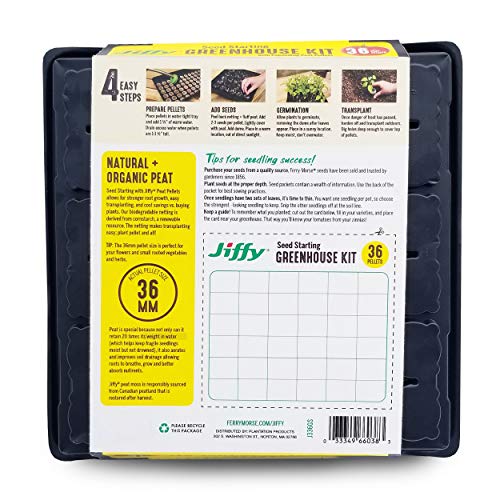 36 Cell 36mm Peat Pellets Seed Starting Tray Kit, 3 Pack F461