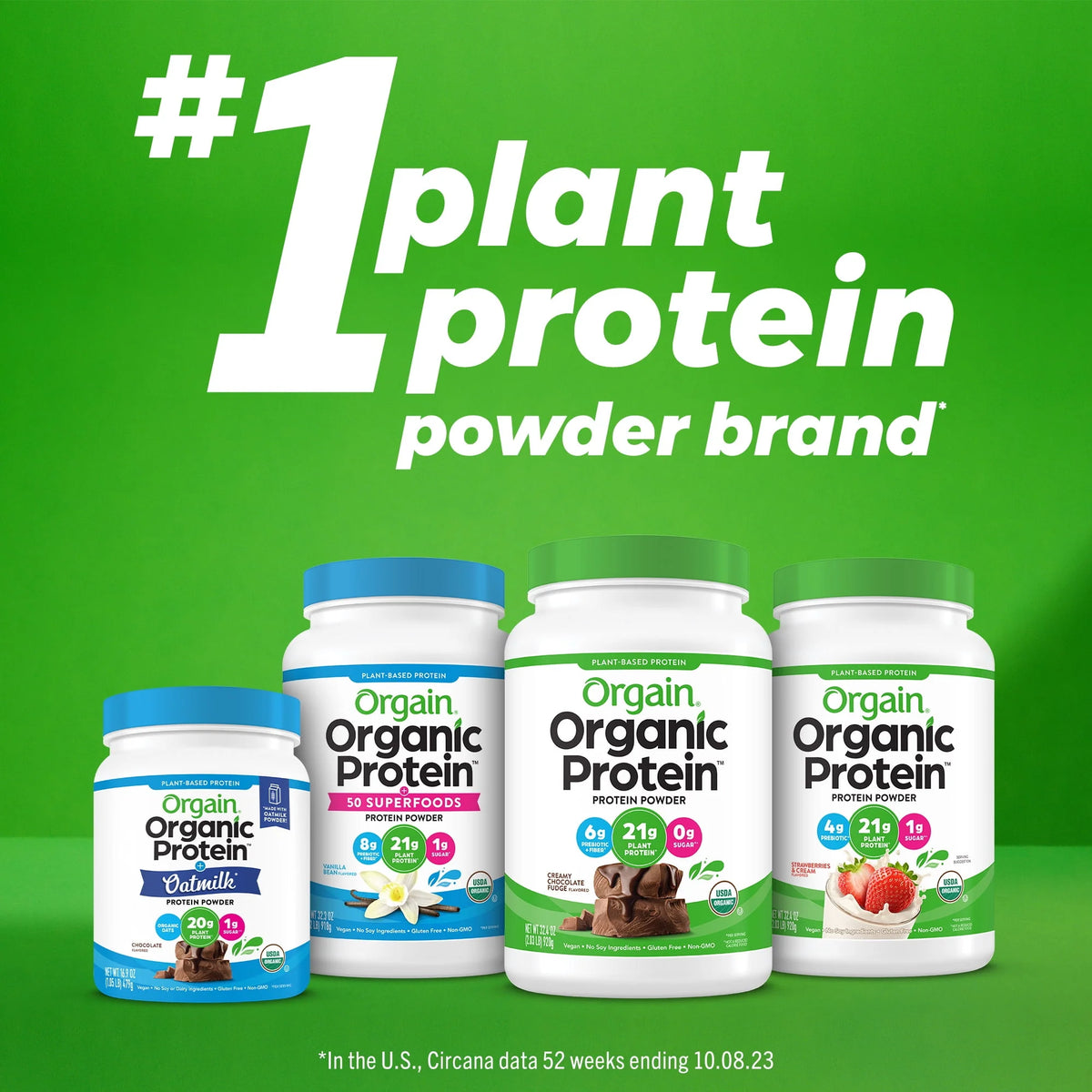 21g Organic Vegan Plant Based Vanilla Bean Protein Powder M52922