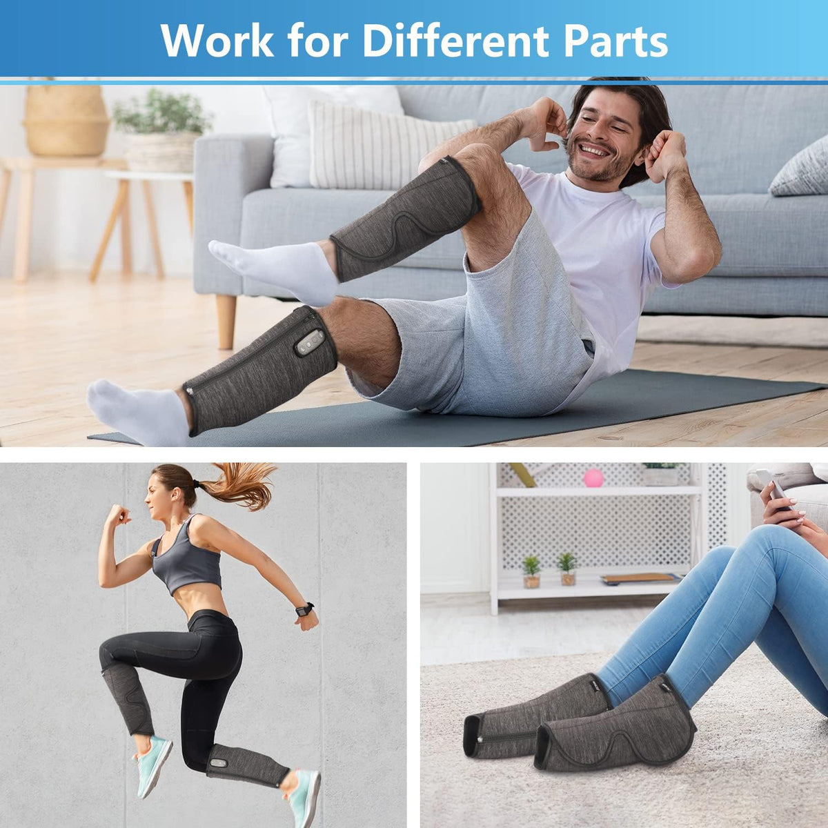 Rechargeable Leg Massager with Air Compression (1 Pair) A23241
