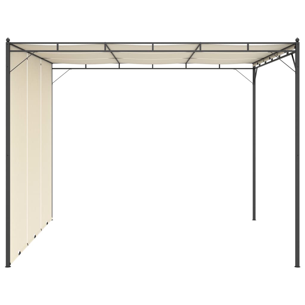 Cream Garden Gazebo with Side Curtain J9252