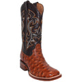 Men’s Genuine Leather Ostrich Print Square Toe Cowboy Boots S129