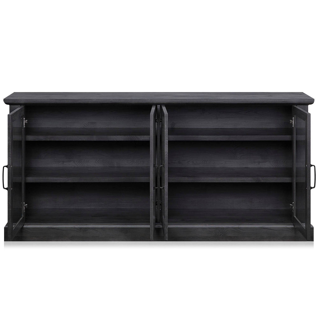 Rustic Grey 4 Door Wood Sideboard Cabinet W565