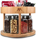 Bamboo 2-tier Lazy Susan Turntable Spice Rack Organizer G19056