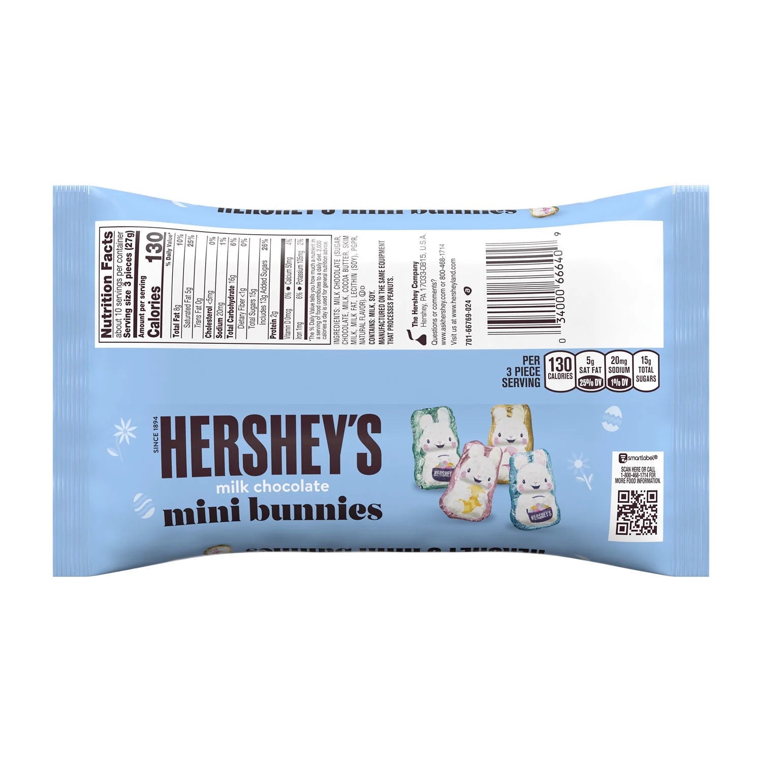 Milk Chocolate Mini Bunnies Easter Candy, Bag 9.1 oz U97526
