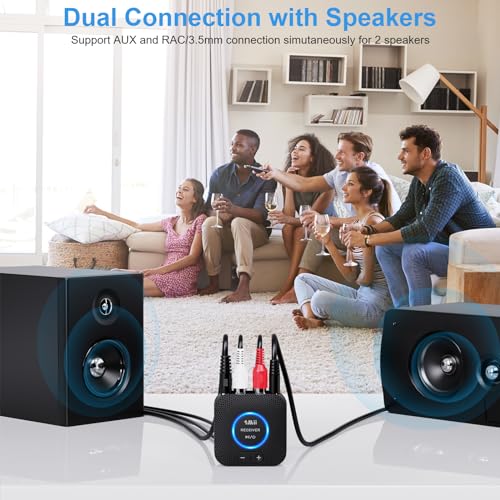 2.4GHz Wireless Audio Transmitter Receiver Set with AUX RCA W357