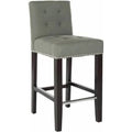 Rustic Glam Tufted Counter Stool with Footrest A173