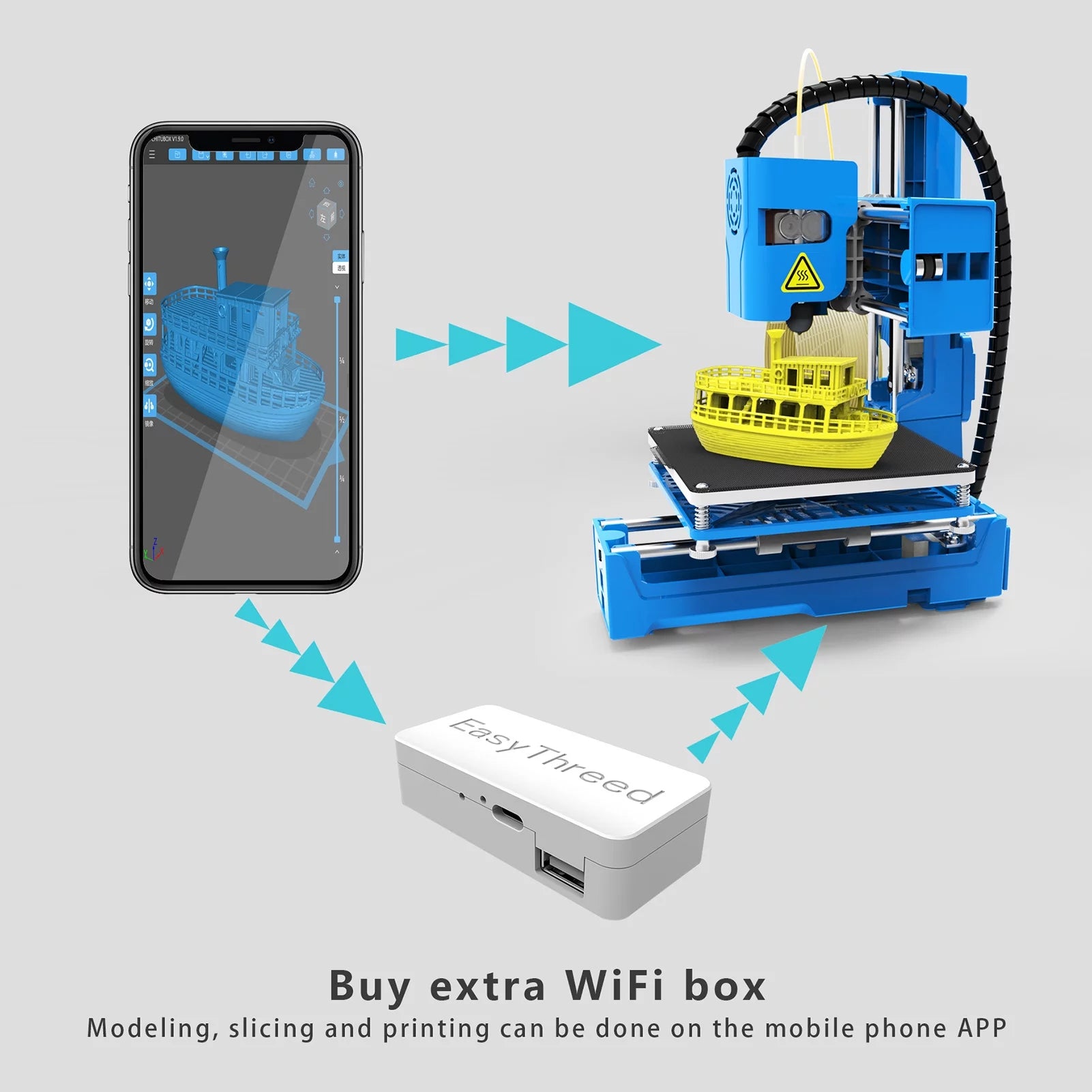 Mini 3D Printer, 100x100x100mm Print Size V916601