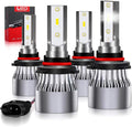 LED Headlight Bulbs Combo 240W 30000LM 6500K Cool White, Pack of 4 Pack of 2 O45265