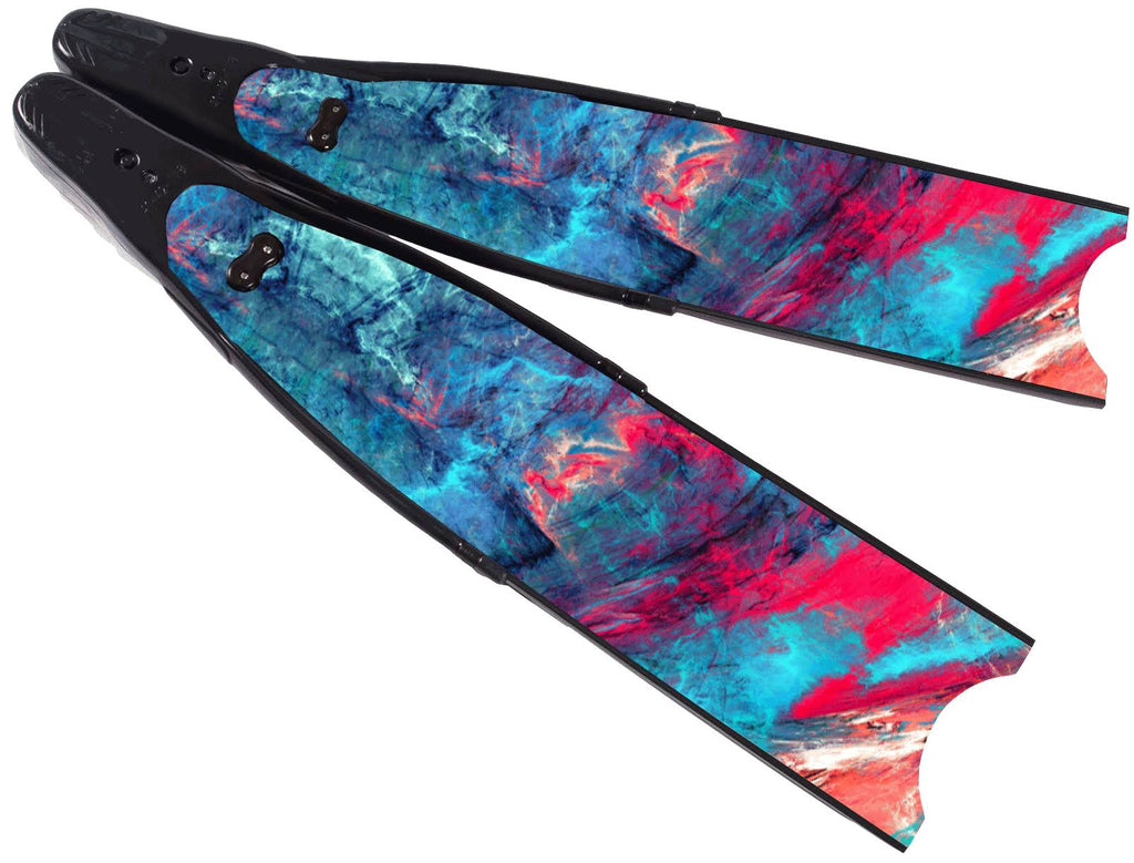 Carbon Fiber Full Foot Free-Diving Fins, Black/Black, Art(37-38) O934353
