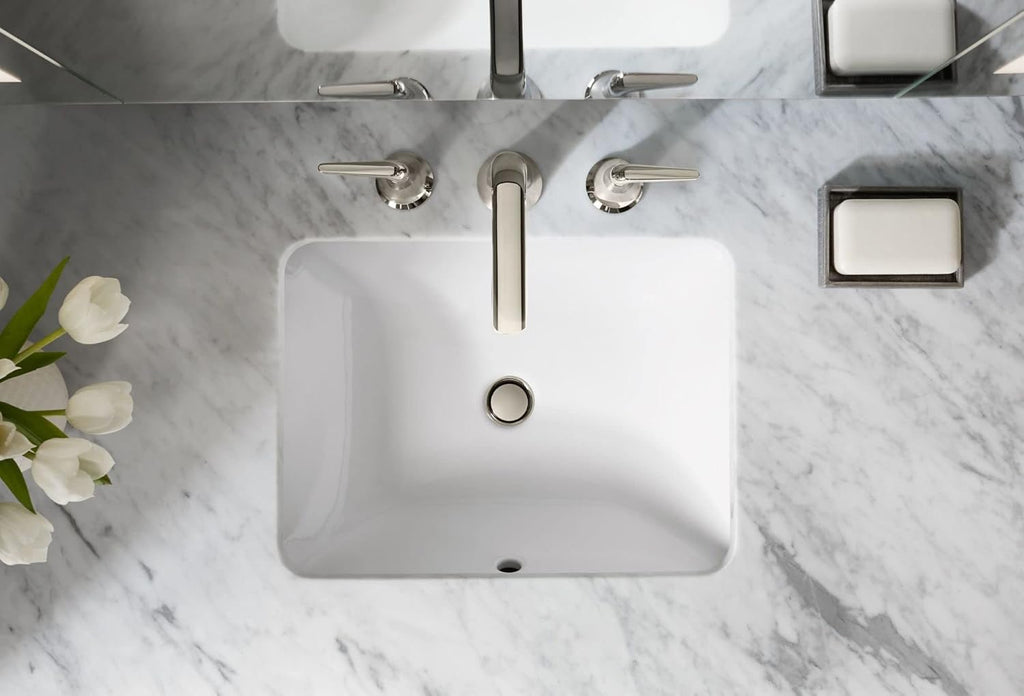 White Under-Mount Bathroom Sink C3272