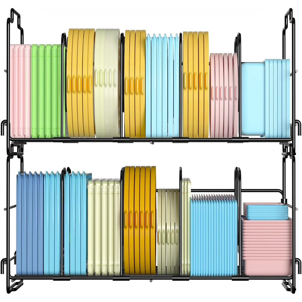 Black Plastic Lid Organizer with 4 Dividers T214