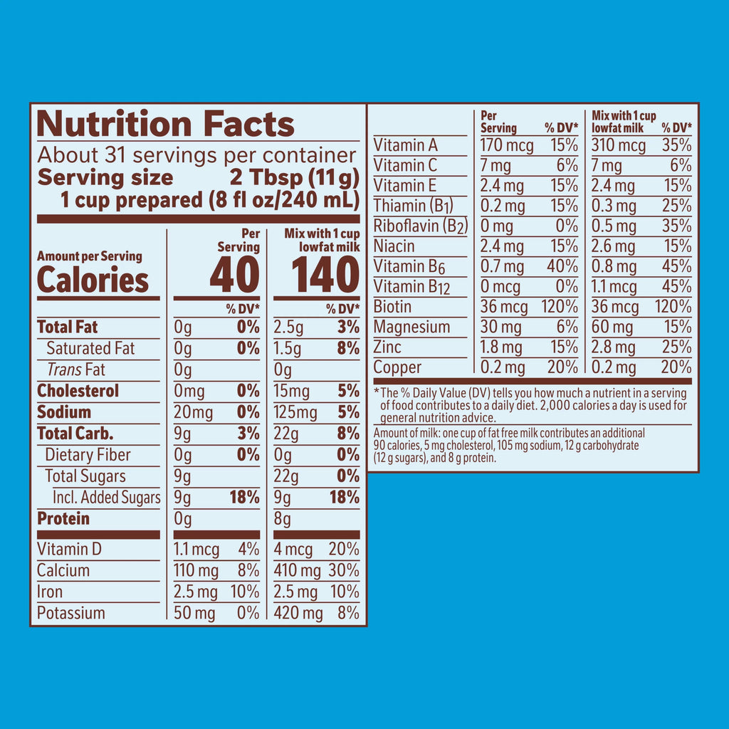 (4 pack) 18 oz Chocolate Drink Mix Powder C63252