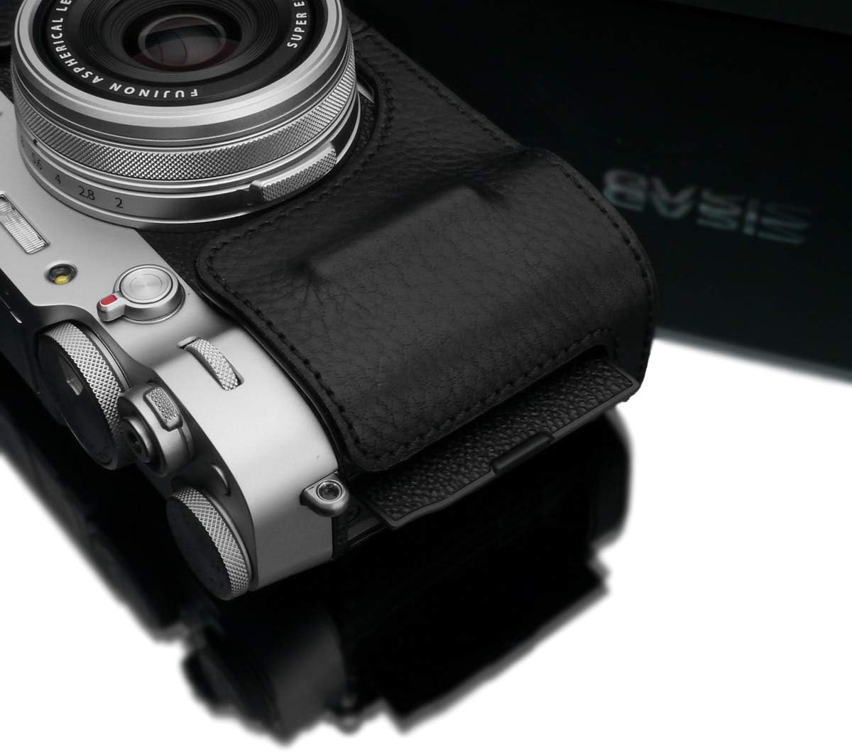 Black Genuine Leather Half Case B272