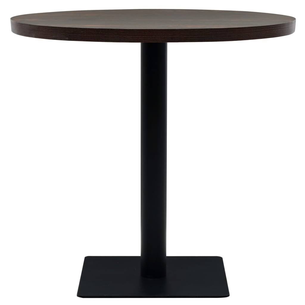 Oak Color MDF and Steel Bistro Table H78429