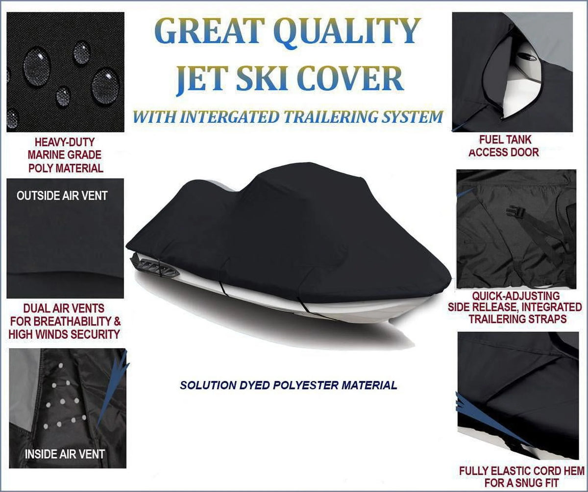 Black Jet Ski PWC Cover 1-2 Seater K874789