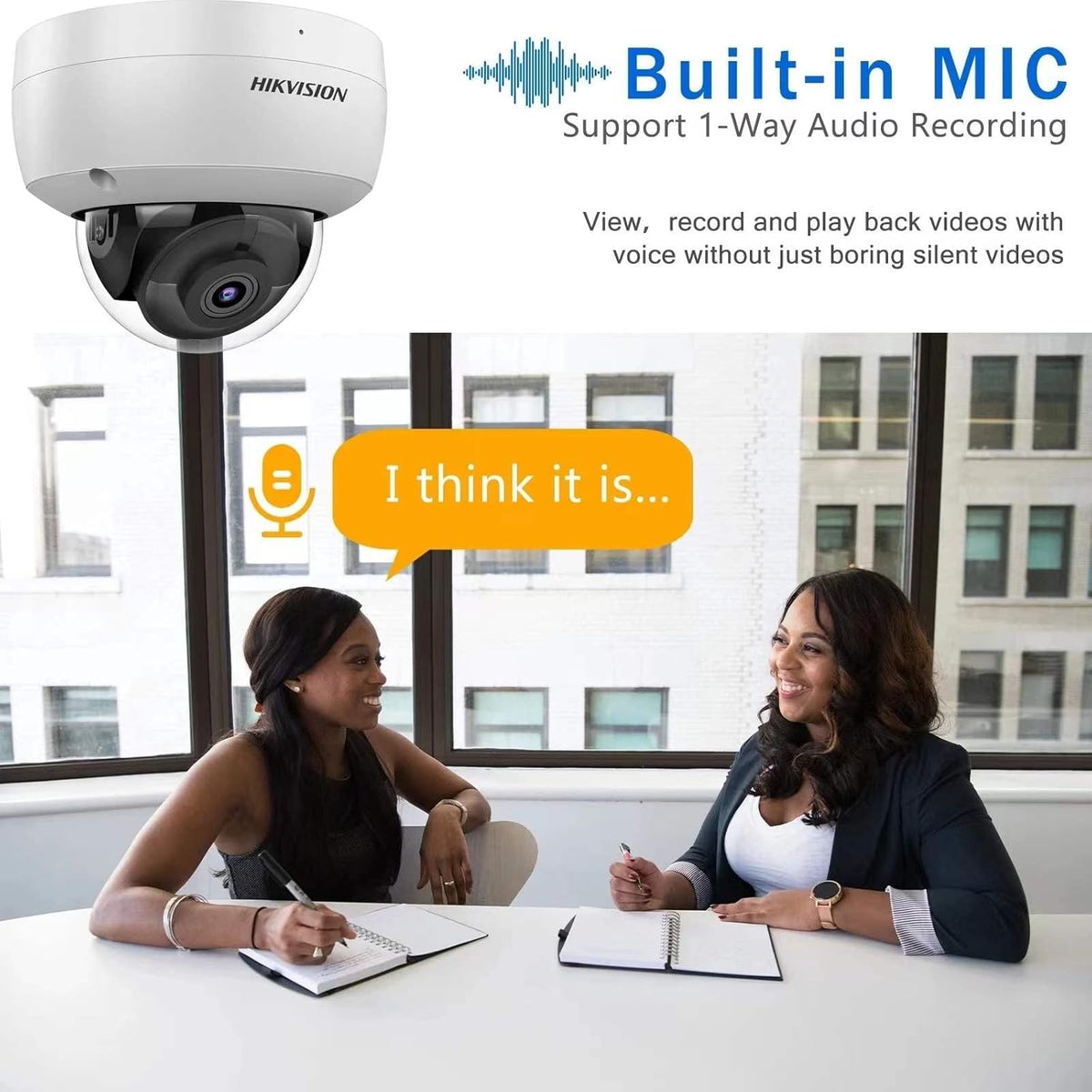 4K Acusense Fixed Dome Network Camera with 2.8mm Lens H385458