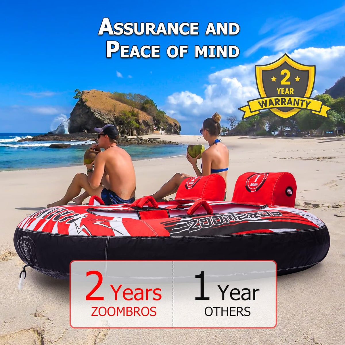 2 Person Towable Inflatable Boat Tube F84708