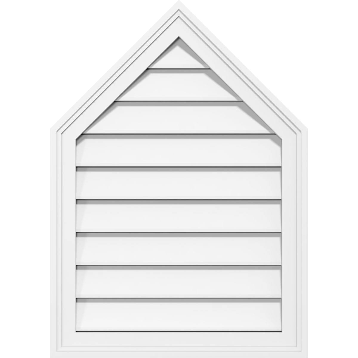Peaked Top Surface Mount PVC Gable Vent D503670