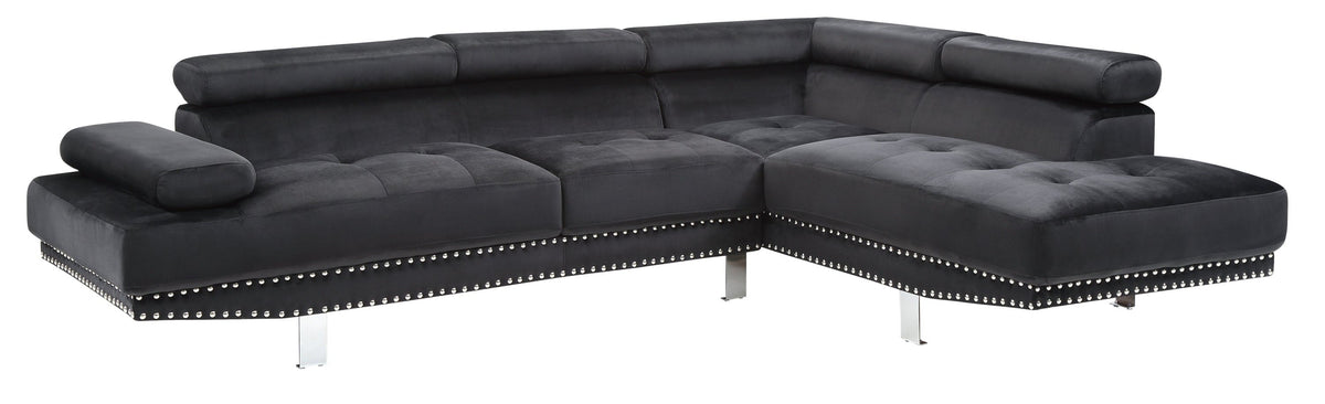 Black Sectional Sofa X474132