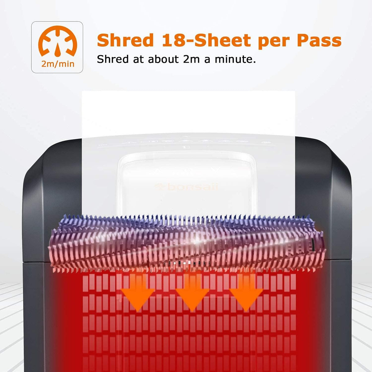 18 Sheet Cross-Cut Paper Shredder with 7.9 Gallons Pullout Wastebasket E992340