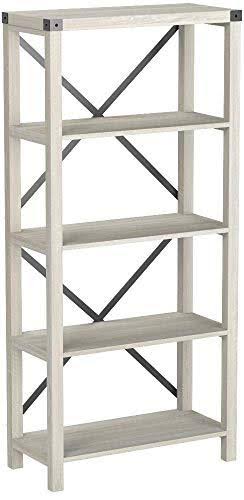 Stone Grey Metal Bookcase R5613