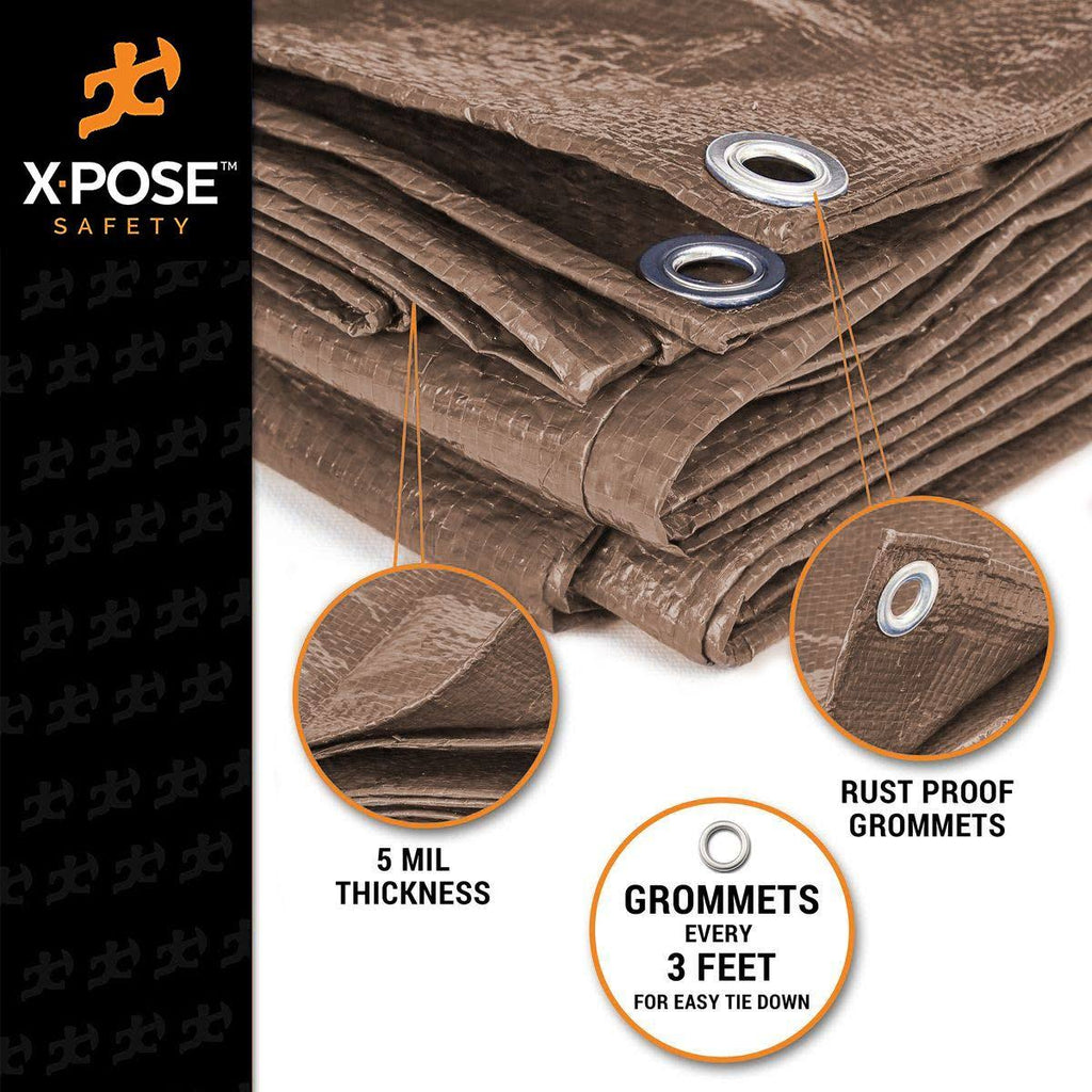 Brown Poly Tarps 20 x 25 Case of 4 Z835