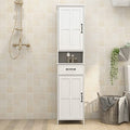 Tall Bathroom Storage Cabinet with Open Shelves and Drawer A3285